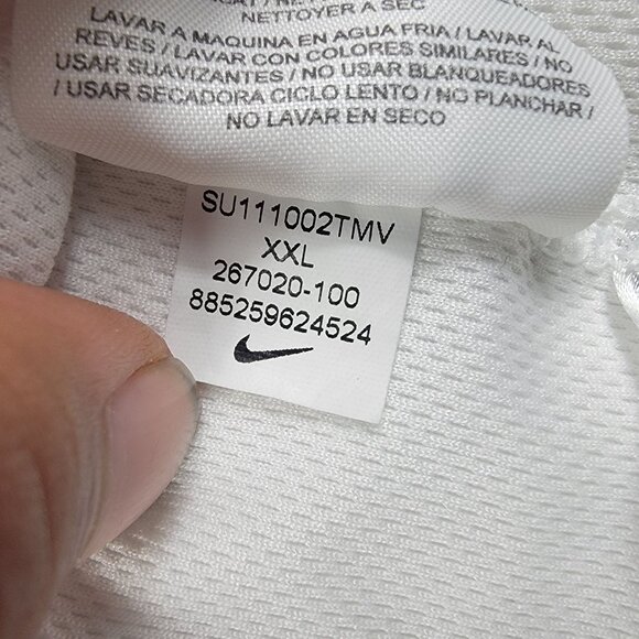 Nike Golf Mens 2XL White Dri-Fit Polo Shirt Polyester Sports Casual Outdoors - Picture 5 of 10